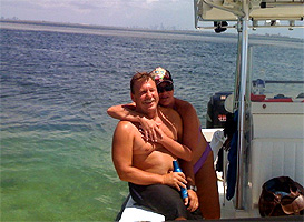 Happy snorkeler at
                                    Soldier's Key, Florida Keys, Key
                                    Biscayne, Florida